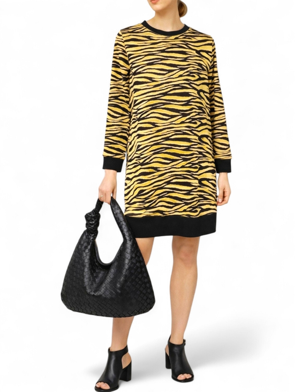 Victor Glemaud Animal Print Sweater Dress